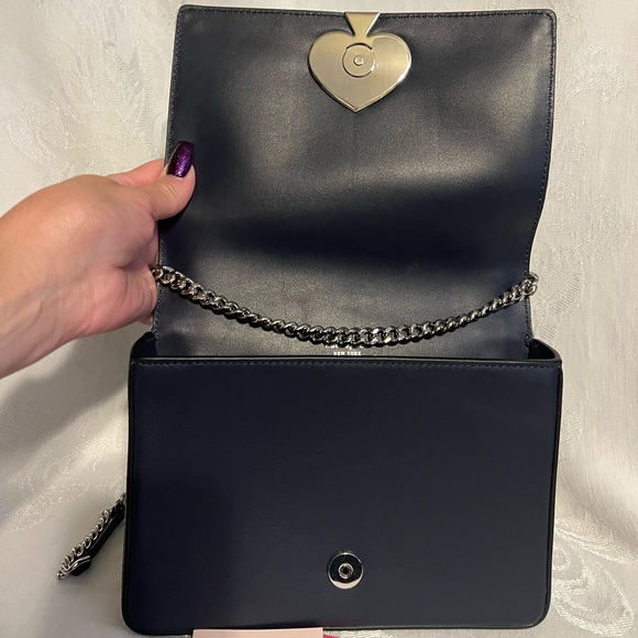 Kate Spade light denim Amelia jeweled medium convertible flap shoulder bag - Picture 7 of 13